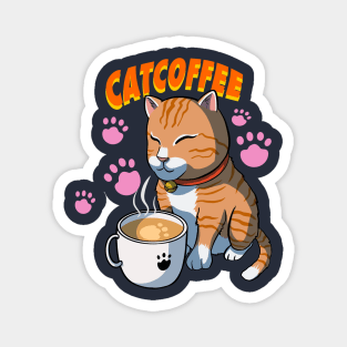 cat coffee Magnet