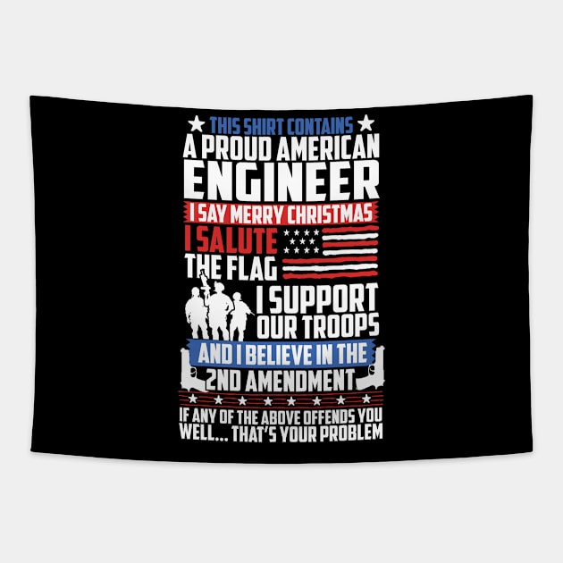 Proud American Engineer Tapestry by RJCatch