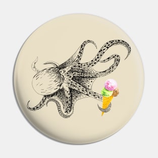 octopus with ice cream Pin