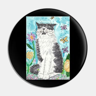 Happy cat butterflies nature Pin