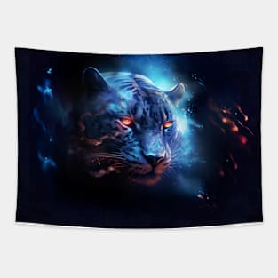 Panther Animal Bird Majestic Wilderness Surrealist Tapestry