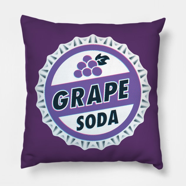 Up Movie Grape Soda bottle cap Pillow by GraficBakeHouse