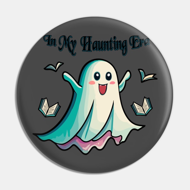 In My Haunting Era Tee for Halloween Ghost Books Pin by KromADesign