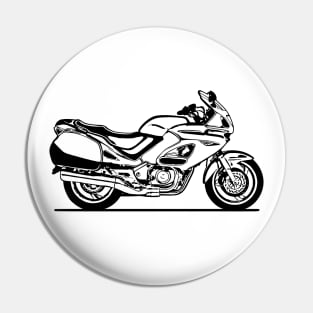 NT650V Deauville Motorcycle Sketch Art Pin