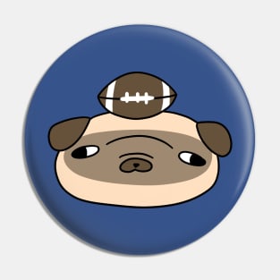 Football Pug Face Pin