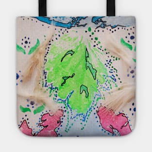 Stippling Leaf Prints Tote