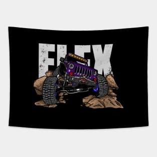 Purple Jeep Flex Tapestry