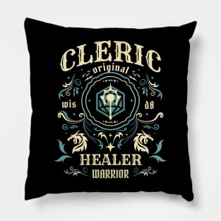 DnD Cleric Class Vintage Pillow