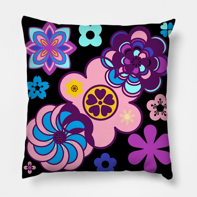 My garden full of flowers, vintage Flower patterns Pillow by zzzozzo