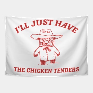 I'll Just Have The Chicken Tenders, Retro Cartoon T Shirt, Chicken Nugget Lover, Trendy Tapestry