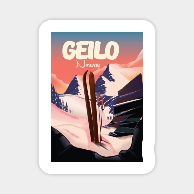 Geilo Norway to Ski Magnet by nickemporium1