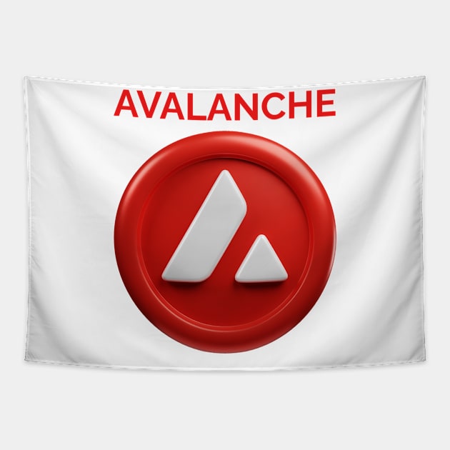 AVALANCHE 3d front view rendering cryptocurrency Tapestry by YousifAzeez