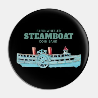 Sternwheeler Steamboat Coin Bank Pin