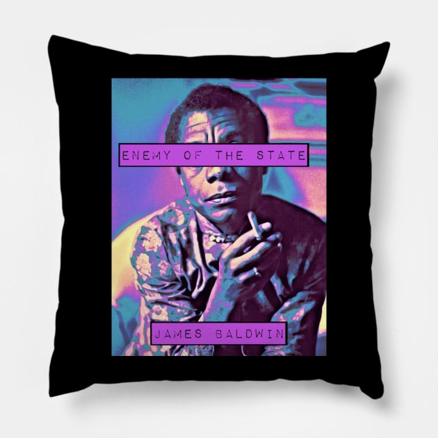 James Baldwin Pillow by BlackOzean