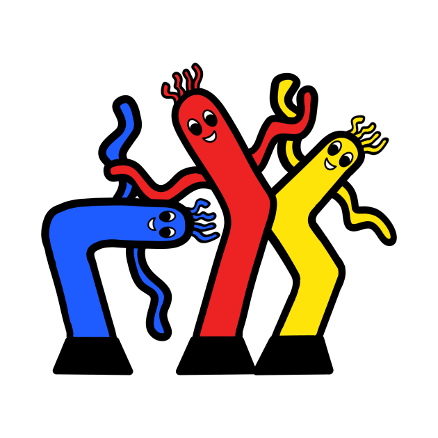 Three Wacky Waving Inflatable Tube People by bradenjay99