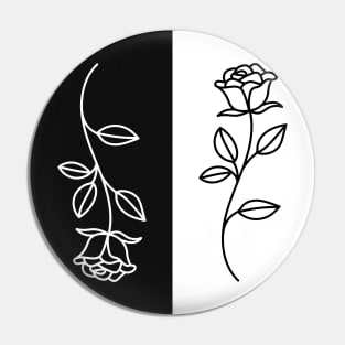 Inverted Roses Pin