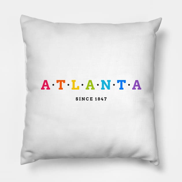 Atlanta Since 1847 Pillow by dearannabellelee