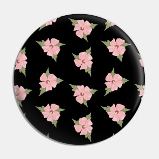 Pink Hibiscus Pattern Pin