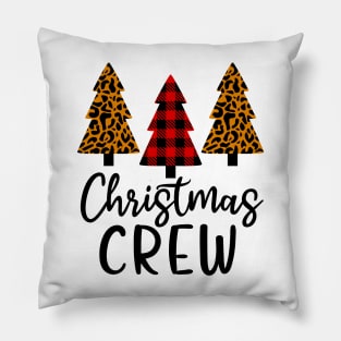 Christmas Crew Buffalo Plaid Christmas Tree Pillow