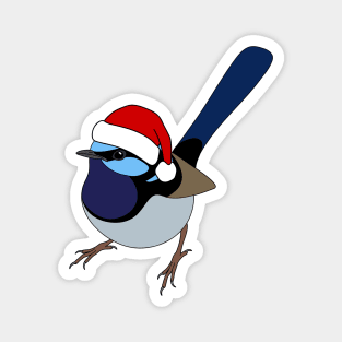 Superb Fairy Wren Christmas Magnet