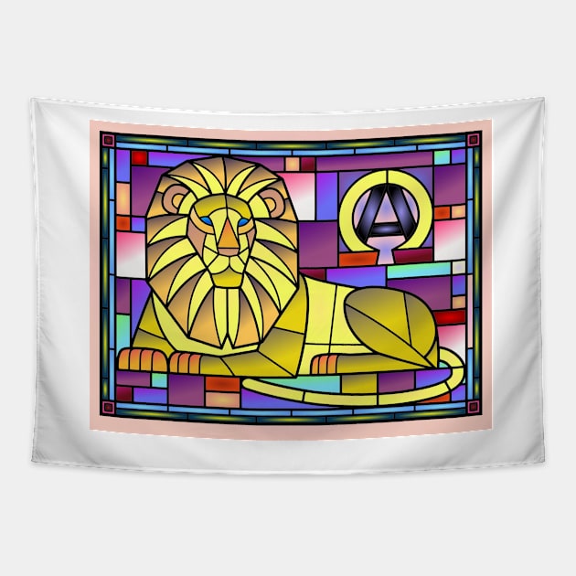 Stained Glass 13 (Style:6) Tapestry by luminousstore