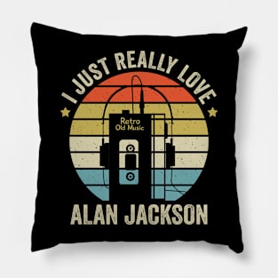 I Just Really Love Jackson Retro Old Music Style Pillow