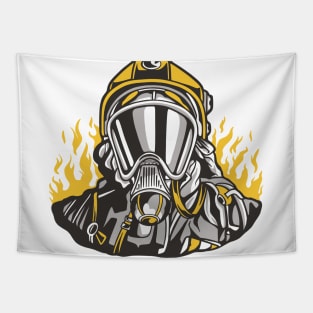 firefighter-in-uniform Tapestry