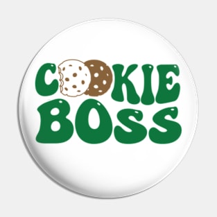 Cookie Boss Retro Girl Scout Pin