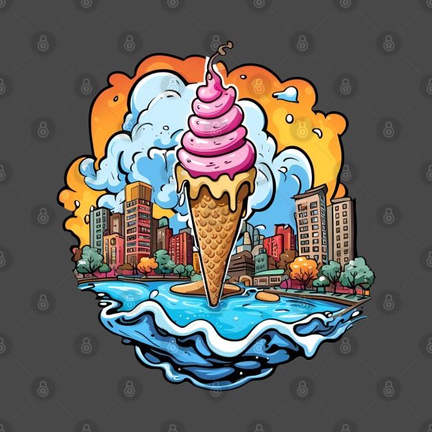 Ice Cream Cone City by White Feathers Designs