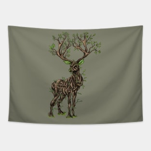 Vine Branch Stag (Color) Tapestry