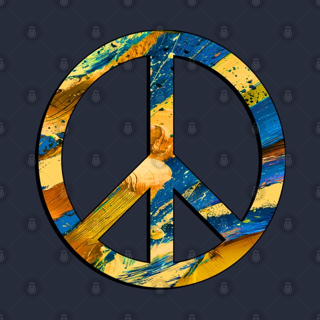 Peace Sign Paint Splatter Graphic Design by tamdevo1