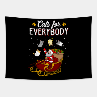 Cats For Everybody. Cat Lover Ugly Christmas Sweater. Tapestry