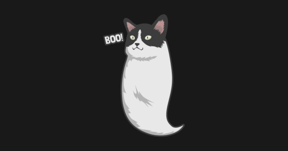 Ghost Cat Funny Vintage Halloween Costume Halloween Hoodie
