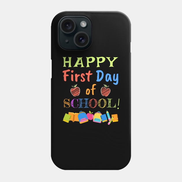 HAPPY FIRST DAY OF SCHOOL Phone Case by Lin Watchorn 