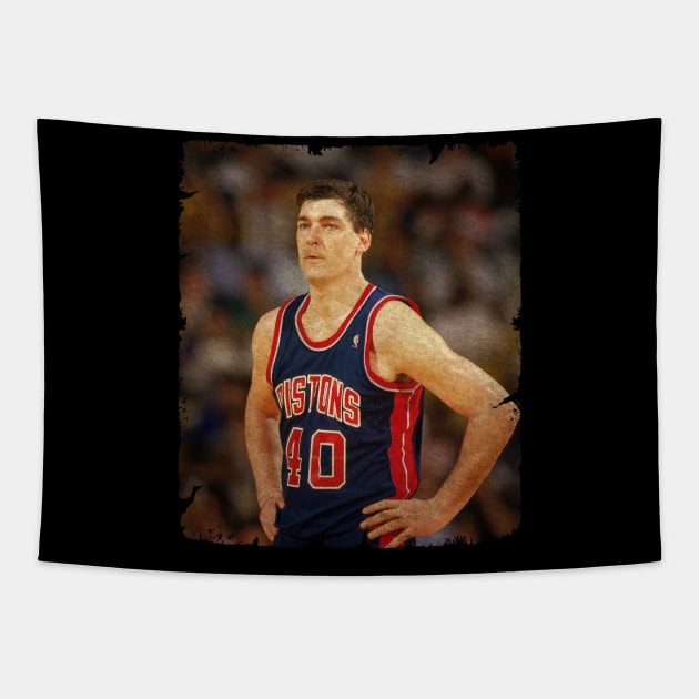 Bill Laimbeer in Pistons Tapestry by Wendyshopart