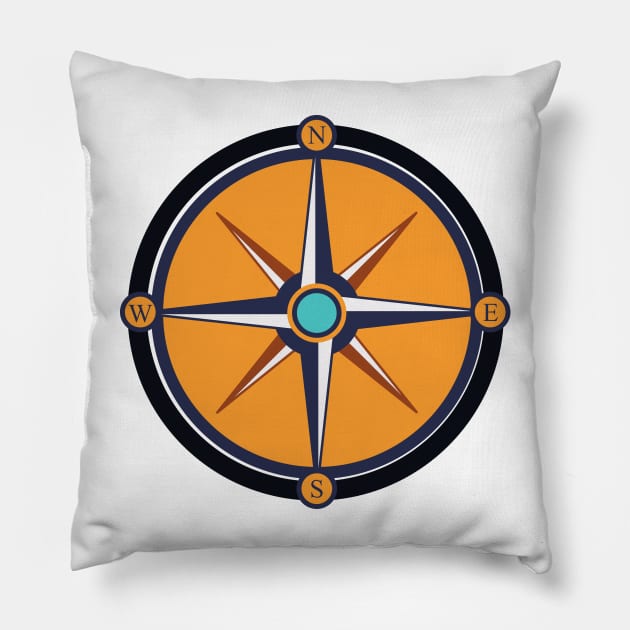 Compass Pillow by PhotoSphere