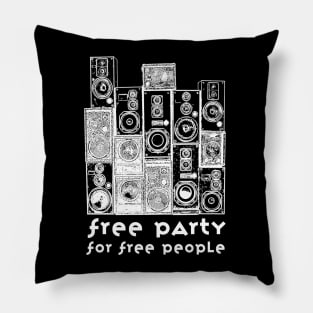 Soundsystem - Free Party Is Not A Crime! Pillow