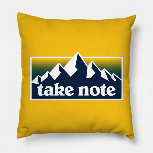 Take Note Mountains 3 Pillow by KFig21