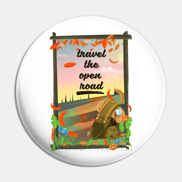 Travel the open Road Pin by nickemporium1