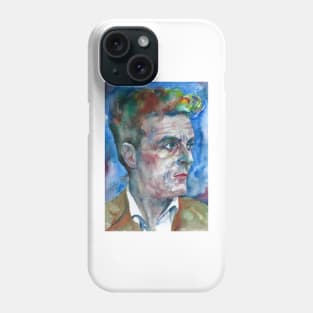 LUDWIG WITTGENSTEIN watercolor portrait .7 Phone Case