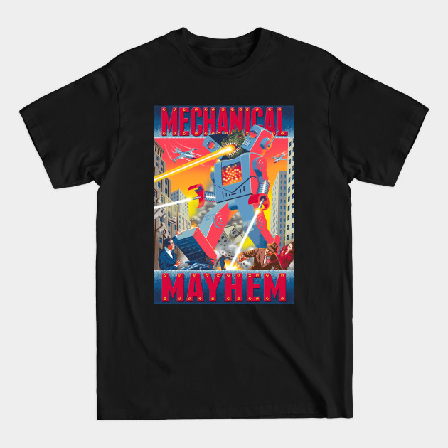 Discover Mechanical Mayhem - Retro Robots - T-Shirt