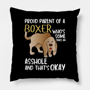 Proud Parents of Boxer Pet Lover Pillow