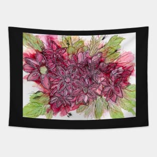 Abstract doodled flowers. Tapestry