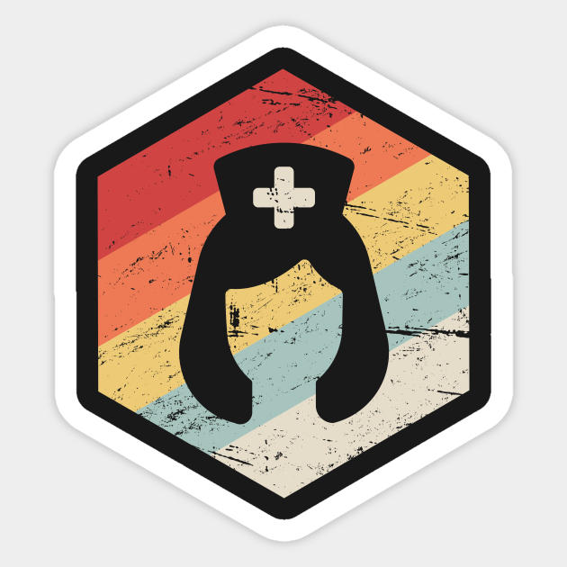 Retro Vintage Nurse Icon - Nurse - Sticker