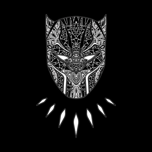 Black Panther Mandala Tribal Mask - Black Panther Marvel - Phone Case