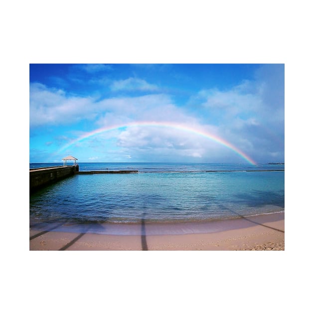 Waikiki Beach Rainbow by Sky Studio Hawaii