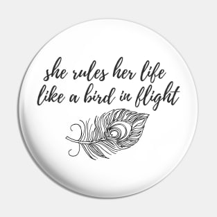 Like a Bird in Flight Pin