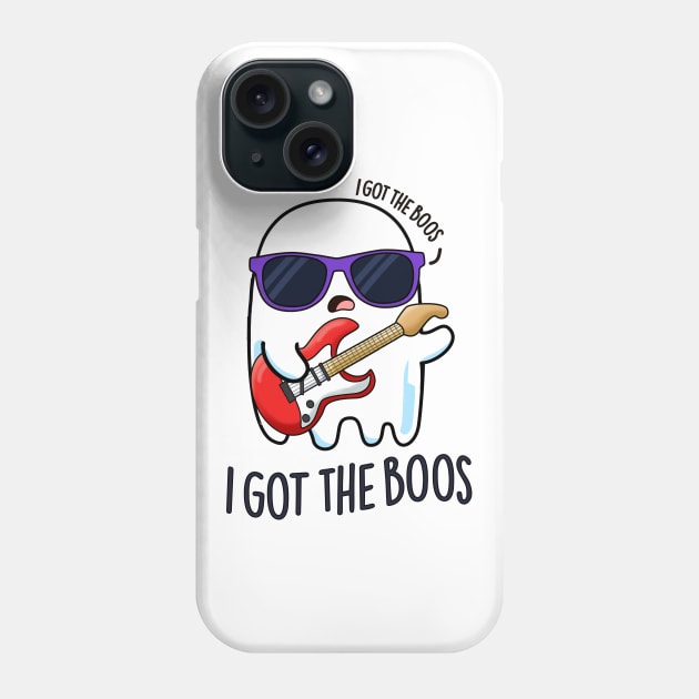 I Got The Boos Cute Halloween Music Ghost Pun Phone Case by punnybone