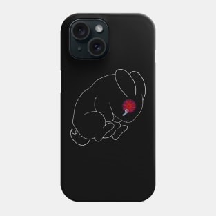 Sad Little Bunny (Black) Phone Case