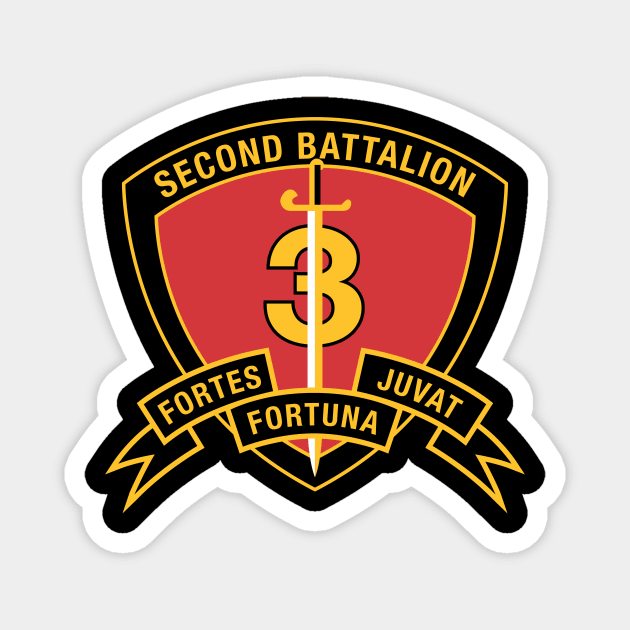 US Marine Corps 2nd Battalion 3rd Marines Magnet by LostHose